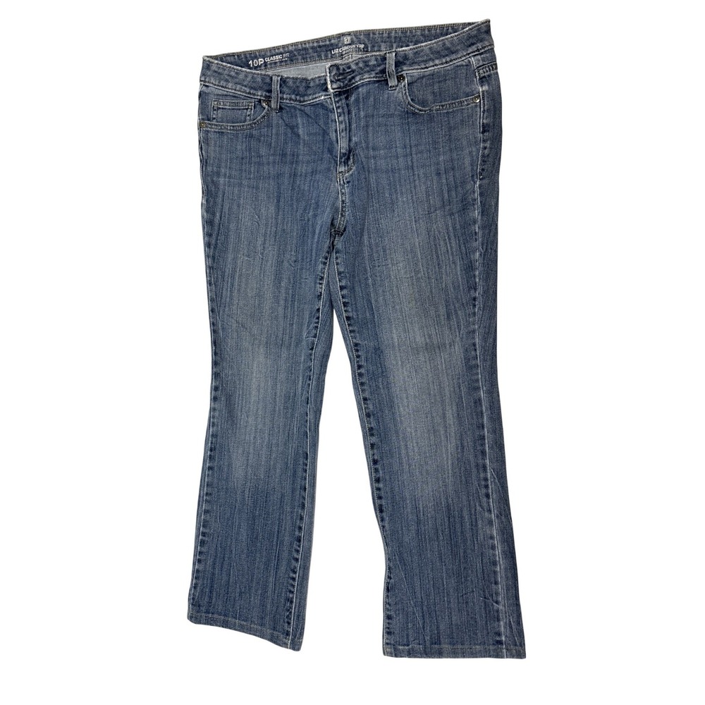 Liz Claiborne Classic Fit Straight Leg Jeans Blue Denim Womens 10P Petite